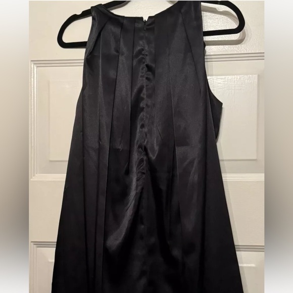 Vintage Essentials By A•B•S Women’s Satin Cocktail Dress Pleated With Rose US8 - Picture 5 of 9